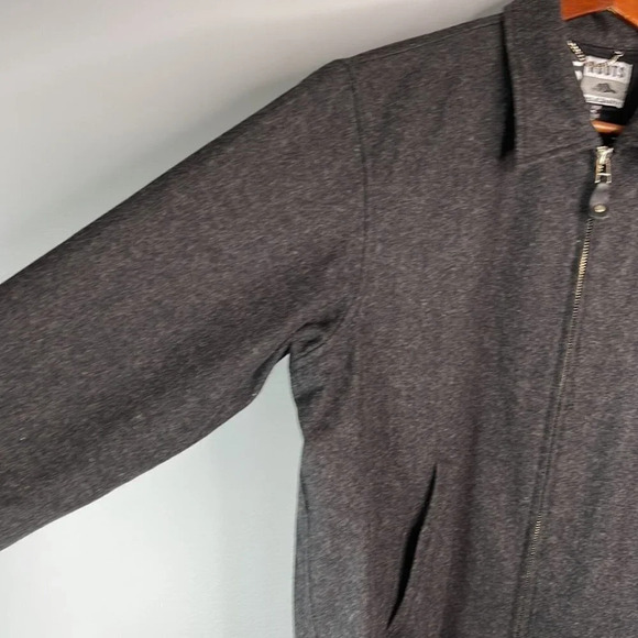 VINTAGE 90’s Roots Wool Blend Grey Zip Up Jacket Boxy Fit Lined Pockets Size 10 - Picture 4 of 13